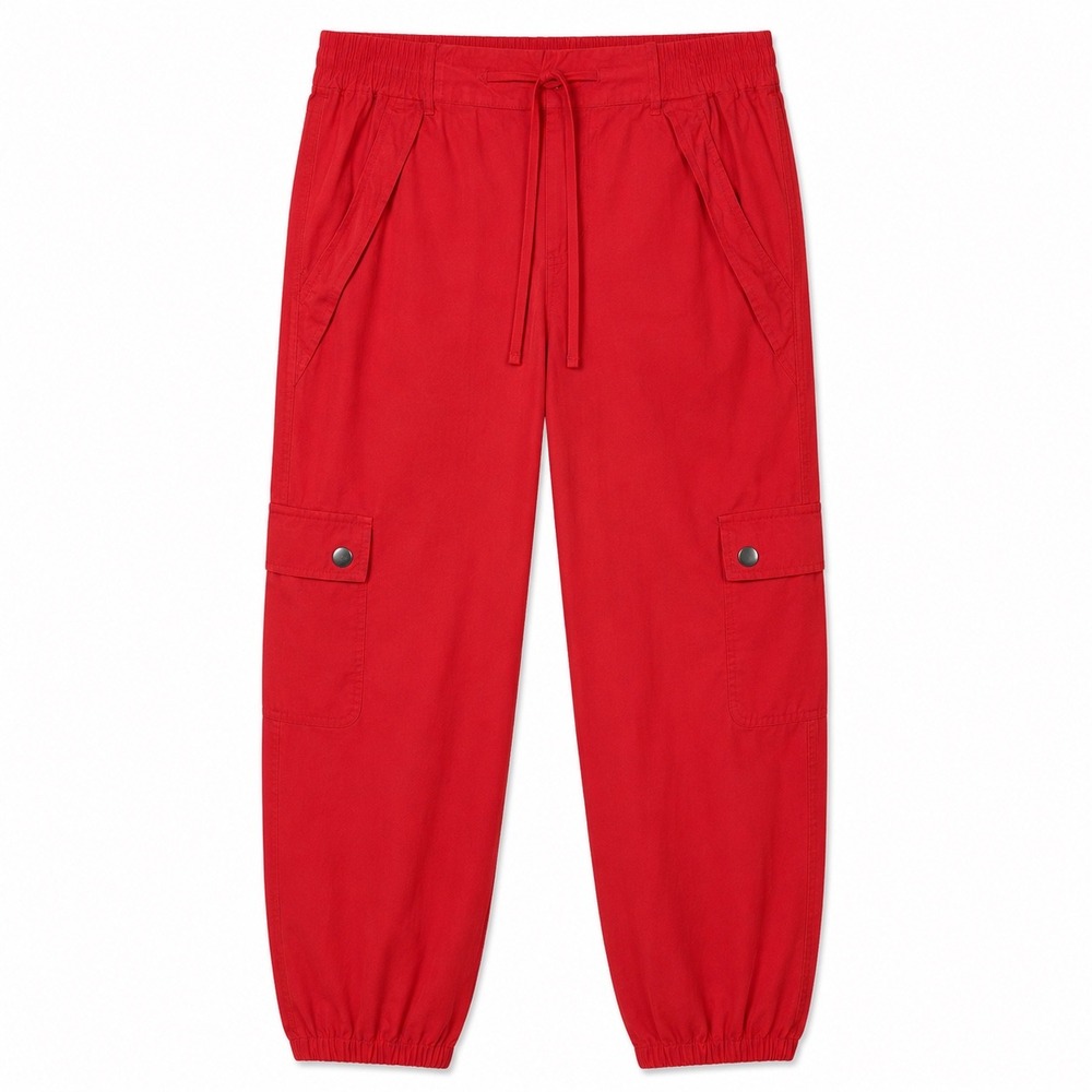 Cabi Cargo Jogger Pants Red Pull On Utility Pants Size Medium